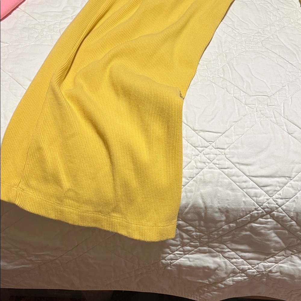 XS/S Daily Drills Thermal long sleeve top /pant SET in yellow - Picture 9 of 16